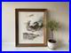 Vintage Serene Winter Landscape with Deer Signed Oil Painting (Framed) 18.75 x