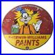 Vintage Sherwin Williams Paint Sign Porcelain Goofy Hardware Store Gas Sign