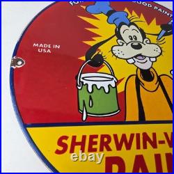 Vintage Sherwin Williams Paint Sign Porcelain Goofy Hardware Store Gas Sign Vintage Sherwin Williams Paint Sign Porcelain Goofy Hardware Store Gas Sign