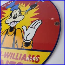 Vintage Sherwin Williams Paint Sign Porcelain Goofy Hardware Store Gas Sign