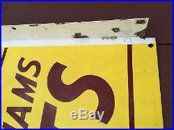 Vintage Sherwin Williams Paints Advertising Double Sided Flanged Porcelain Sign