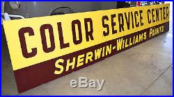 Vintage Sherwin Williams Paints COLOR SERVICE CENTER Porcelain Dealer Sign