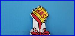 Vintage Sherwin Williams Paints Porcelain Swp Service Station Pump Plate Sign