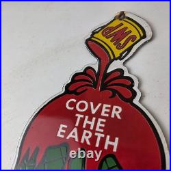 Vintage Sherwin Williams Paints Sign Gas Oil Pump Porcelain Advertising Sign