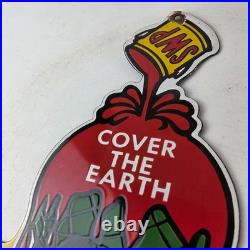 Vintage Sherwin Williams Paints Sign Gas Oil Pump Porcelain Advertising Sign