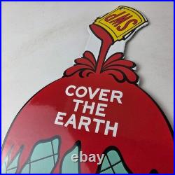 Vintage Sherwin Williams Paints Sign Large Gas Pump Porcelain Advertising Sign