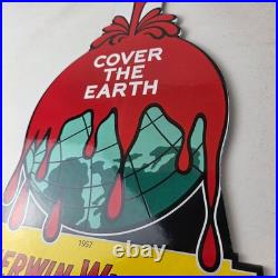 Vintage Sherwin Williams Paints Sign Large Gas Pump Porcelain Advertising Sign