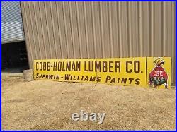 Vintage Sherwin Williams Porcelain Sign Backer Original Paint Store 3-D