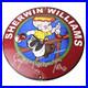 Vintage Sherwin Williams Sign Paint Brush Painting Comic Gas Porcelain Sign