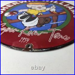 Vintage Sherwin Williams Sign Paint Brush Painting Comic Gas Porcelain Sign