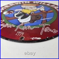 Vintage Sherwin Williams Sign Paint Brush Painting Comic Gas Porcelain Sign