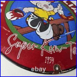 Vintage Sherwin Williams Sign Paint Brush Painting Comic Gas Porcelain Sign