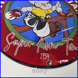 Vintage Sherwin Williams Sign Paint Brush Painting Comic Gas Porcelain Sign