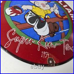 Vintage Sherwin Williams Sign Paint Brush Painting Comic Gas Porcelain Sign