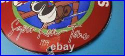 Vintage Sherwin Williams Sign Paint Brush Painting Comic Gas Porcelain Sign