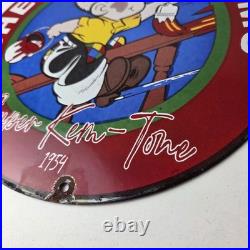 Vintage Sherwin Williams Sign Paint Brush Painting Comic Gas Porcelain Sign