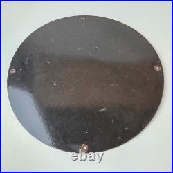 Vintage Sherwin Williams Sign Paint Brush Painting Gas Oil Pump Porcelain Sign