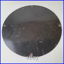 Vintage Sherwin Williams Sign Paint Brush Painting Gas Oil Pump Porcelain Sign