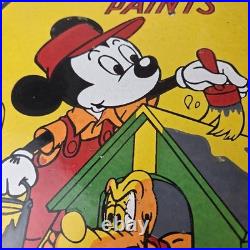 Vintage Sherwin Williams Sign Paint Brush Painting Gas Pump Porcelain Sign