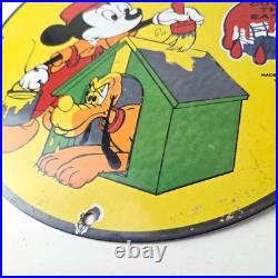 Vintage Sherwin Williams Sign Paint Brush Painting Gas Pump Porcelain Sign