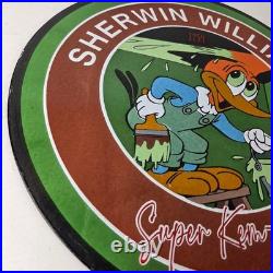 Vintage Sherwin Williams Sign Paint Brush Painting Porcelain Gas Oil Pump Sign Vintage Sherwin Williams Sign Paint Brush Painting Porcelain Gas Oil Pump Sign