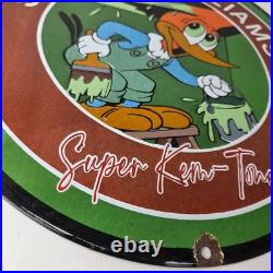 Vintage Sherwin Williams Sign Paint Brush Painting Porcelain Gas Oil Pump Sign