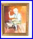 Vintage Shoemaker Oil Painting Old Professions Signed Cureton