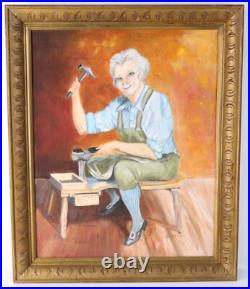 Vintage Shoemaker Oil Painting Old Professions Signed Cureton