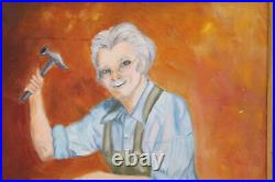 Vintage Shoemaker Oil Painting Old Professions Signed Cureton