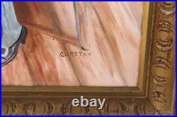 Vintage Shoemaker Oil Painting Old Professions Signed Cureton