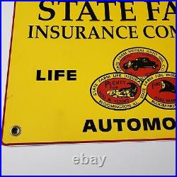 Vintage Sign STATE FARM MUTUAL AGENT Double Sided Painted Insurance Fire Life