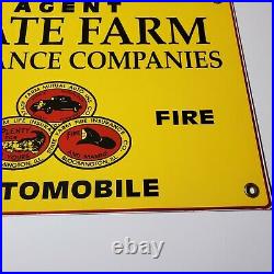 Vintage Sign STATE FARM MUTUAL AGENT Double Sided Painted Insurance Fire Life