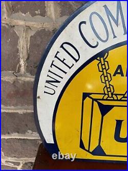 Vintage Sign United Commercial Travelers Painted Metal Single Side