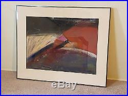 Vintage Signed Abstract Oil Painting 31x38 Mid Century Modernism Art Modernist