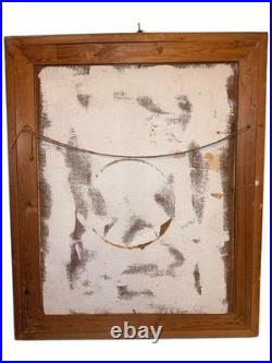 Vintage Signed Barnes Abstract Expressionist Portrait Oil Painting 35 X 29