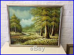 Vintage Signed Eugene Kingman Oil on Canvas Forest Landscape Painting