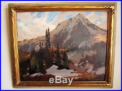 Vintage Signed Florence E. Ware Oil on Board Painting Impressionist Landscape