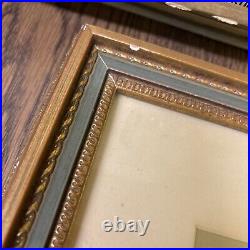 Vintage Signed Framed Abstract Sel Gross Painting / Child Drawing or Coloring