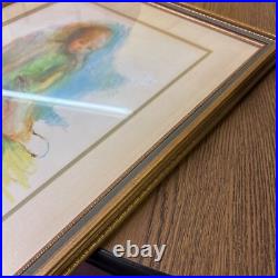 Vintage Signed Framed Abstract Sel Gross Painting / Child Drawing or Coloring