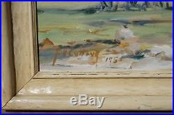 Vintage Signed Framed Painting CA Listed FH Cutting Silicon Valley Landscape