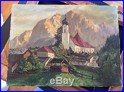 Vintage Signed Heinz Theis (1894-1966) Oil Painting on Canvas Framed