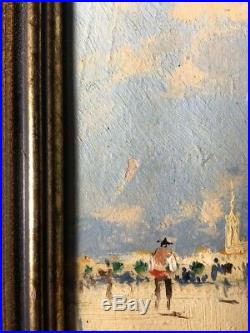 Vintage Signed L. Ruiz Oil Painting Mexico Spain Vaquero Caballero Gaucho