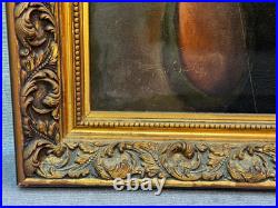 Vintage Signed Oil Painting Asian Elder Woman Threading A Needle Art Restoration