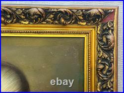 Vintage Signed Oil Painting Asian Elder Woman Threading A Needle Art Restoration