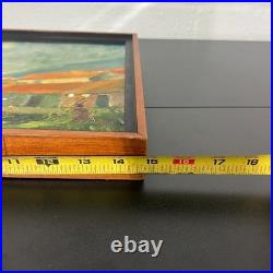 Vintage Signed Oil Painting Canvas Framed Impressionist Village Landscape Europe