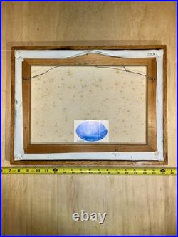 Vintage Signed Oil Painting Ocean Sea Waves Hampton Framed White Dove Gallery
