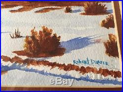 Vintage Signed Robert Draper (1938-2000) Original Water Color 11'' x 9.5'