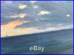 Vintage Signed Seascape Oil Painting In Nice Frame Given by Illinois Governor