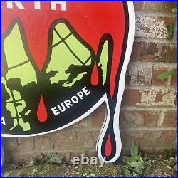 Vintage Style Sign / Hand Painted Wooden Paint Folk Art Advertising 48
