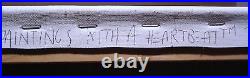 Vintage Surrealist Landscape Oil Painting Mountain Waterfall Signed